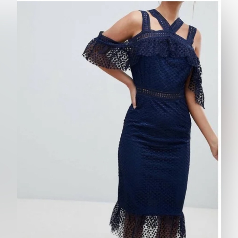 Off the shoulder cocktail dress